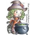 Cauldron Witch Marci (w/ Sentiment) Stamp